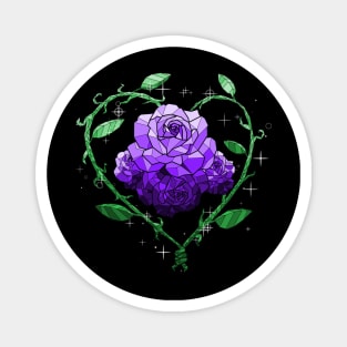 Purple Crystal Flower Magnet